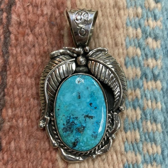 Kingman Turquoise Pendant #3473 - Picture 2 of 3